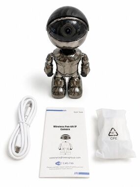 Wireless Pan-Tilt IP Camera Robot - Silver